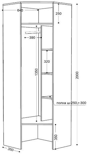 Шкаф угловой без зеркала Ольга-Милк 9.1