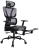 Кресло BRABIX PREMIUM &quot;Venom GM-530&quot;, подножка, синхромеханизм, экокожа/сетка, черное/серое, 532951