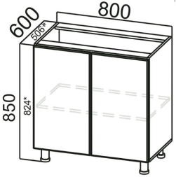 Стол-рабочий С800 Грейвуд