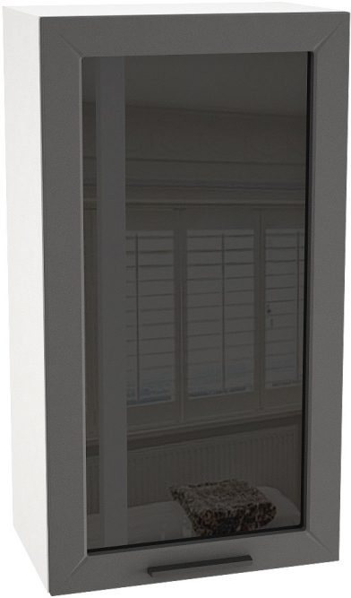 Шкаф верхний высокий со стеклом с 1 ств. ШВС 509 Глетчер