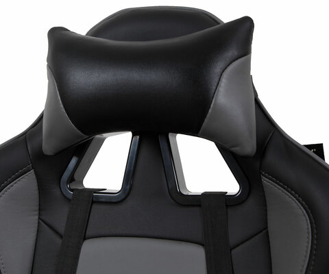 Кресло компьютерное BRABIX &quot;GT Racer GM-100&quot;, две подушки, экокожа, черное/серое, 531926