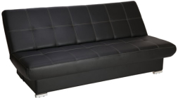 Диван мягкий раскладной &quot;Модесто&quot;, 1900х900х820 мм, экокожа, черный