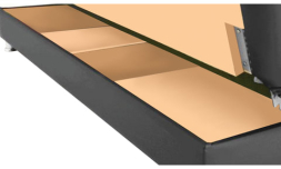 Диван мягкий раскладной &quot;Модесто&quot;, 1900х900х820 мм, экокожа, черный