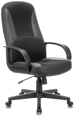 Кресло офисное BRABIX &quot;City EX-512&quot;, кожзаменитель черный, ткань черная, TW, 531407