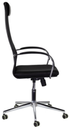 Кресло офисное BRABIX &quot;Pilot EX-610 CH&quot; premium, хром, ткань-сетка, черное, 532417