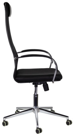 Кресло офисное BRABIX &quot;Pilot EX-610 CH&quot; premium, хром, ткань-сетка, черное, 532417