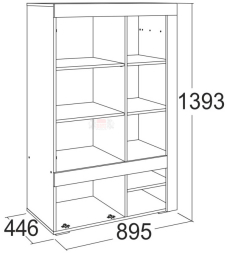Шкаф комбинированный низкий Ольга 19