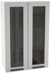 Шкаф верхний высокий со стеклом с 2 ств.ШВС 609 Глетчер