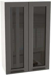 Шкаф верхний высокий со стеклом с 2 ств.ШВС 609 Глетчер