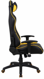 Кресло компьютерное BRABIX &quot;GT Master GM-110&quot;, две подушки, экокожа, черное/желтое, 531927