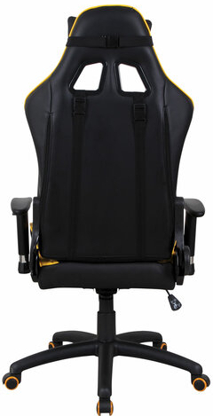 Кресло компьютерное BRABIX &quot;GT Master GM-110&quot;, две подушки, экокожа, черное/желтое, 531927