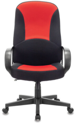 Кресло офисное BRABIX "City EX-512", ткань черная/красная, TW, 531408
