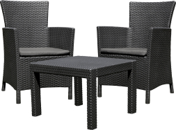 Комплект садовой мебели из ротанга Розарио балкон (Rosario balcony set) графит