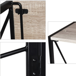 Стол на металлокаркасе BRABIX &quot;LOFT CD-002&quot;, 1000х500х750 мм, складной, цвет дуб антик, 641213