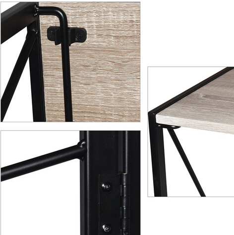 Стол на металлокаркасе BRABIX &quot;LOFT CD-002&quot;, 1000х500х750 мм, складной, цвет дуб антик, 641213