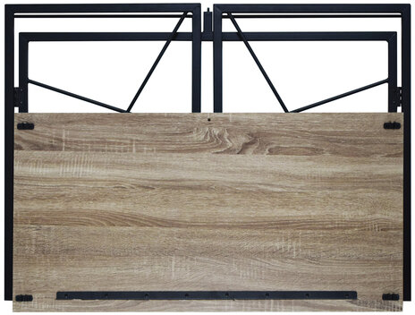 Стол на металлокаркасе BRABIX &quot;LOFT CD-002&quot;, 1000х500х750 мм, складной, цвет дуб антик, 641213