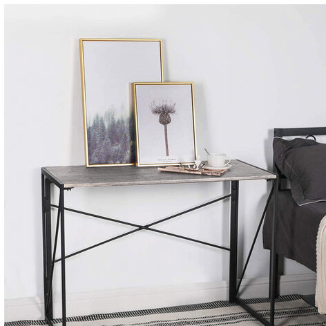 Стол на металлокаркасе BRABIX &quot;LOFT CD-002&quot;, 1000х500х750 мм, складной, цвет дуб антик, 641213