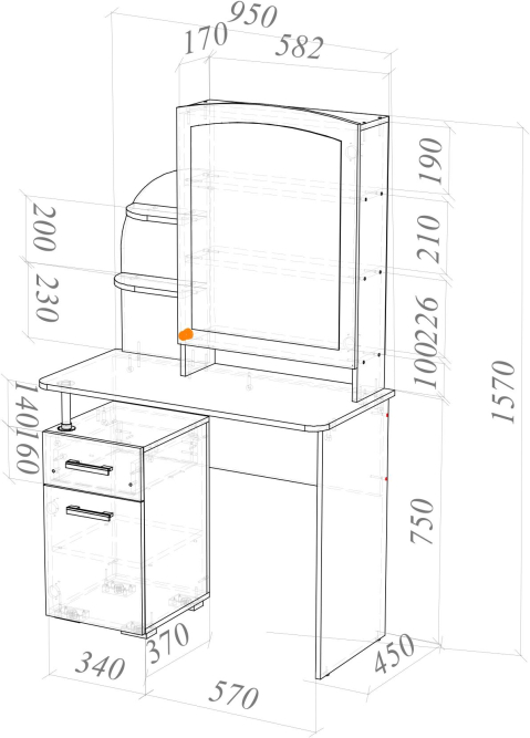 Туалетный столик Галант-5