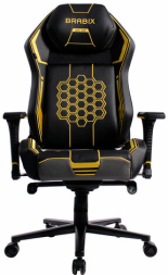 Кресло BRABIX PREMIUM &quot;Tanos GM-180&quot;, мультиблок, 4D подлокотники, литой поролон, черное/желтое, 532953