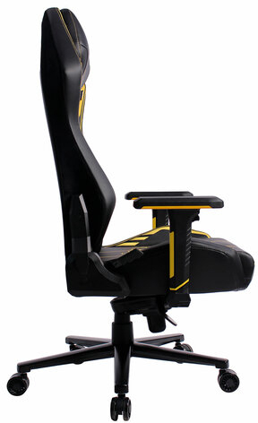 Кресло BRABIX PREMIUM &quot;Tanos GM-180&quot;, мультиблок, 4D подлокотники, литой поролон, черное/желтое, 532953