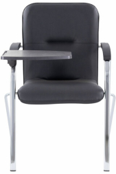 Кресло со столом BRABIX &quot;Samba CF-108 BOX-2&quot;, хром каркас, кожзам черный, разобрано, 533218