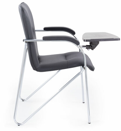 Кресло со столом BRABIX &quot;Samba CF-108 BOX-2&quot;, хром каркас, кожзам черный, разобрано, 533218