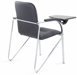 Кресло со столом BRABIX &quot;Samba CF-108 BOX-2&quot;, хром каркас, кожзам черный, разобрано, 533218