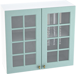 Шкаф верхний с 2 створками со стеклом Кухня Прованс ШВС 800