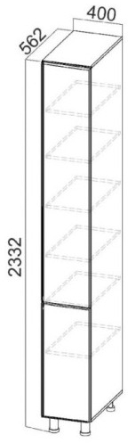 Пенал П400г (глухой) Вельвет