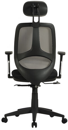 Кресло BRABIX "Saturn ER-400", с подголовником, комбинированное, черное/серое, 530871