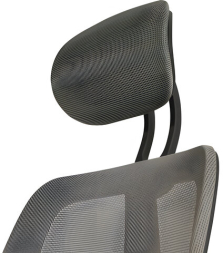 Кресло BRABIX "Saturn ER-400", с подголовником, комбинированное, черное/серое, 530871