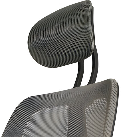 Кресло BRABIX "Saturn ER-400", с подголовником, комбинированное, черное/серое, 530871