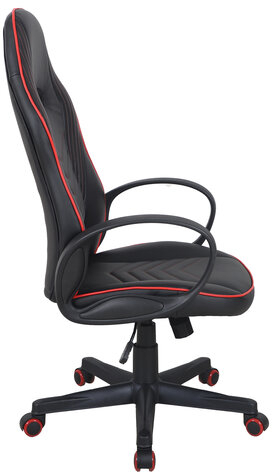 Кресло компьютерное BRABIX &quot;Flame GM-004&quot;, экокожа, черное/красное, 532499