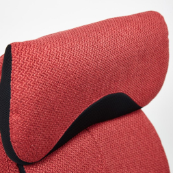 Кресло DUKE ткань, красный/черный, MJ190-11/TW-11