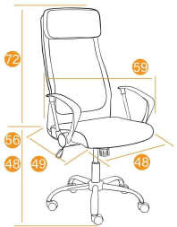 Кресло PROFIT ткань, коричневый/черный
