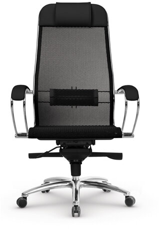 Кресло офисное МЕТТА &quot;SAMURAI&quot; S-1.04, сверхпрочная ткань-сетка, черное