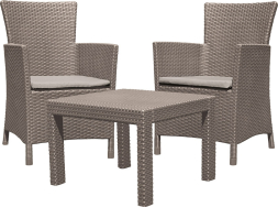Комплект садовой мебели из ротанга Розарио балкон (Rosario balcony set) капучино