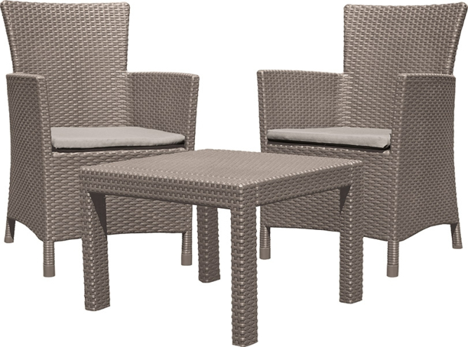 Комплект садовой мебели из ротанга Розарио балкон (Rosario balcony set) капучино