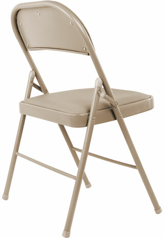 Стулья складные BRABIX &quot;Golf Plus CF-003&quot; КОМФОРТ, КОМПЛЕКТ 4шт., бежевый каркас, кожзам бежевый, 533033