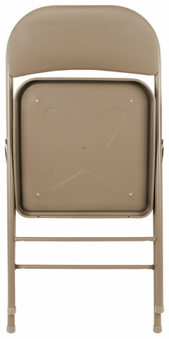 Стулья складные BRABIX &quot;Golf Plus CF-003&quot; КОМФОРТ, КОМПЛЕКТ 4шт., бежевый каркас, кожзам бежевый, 533033