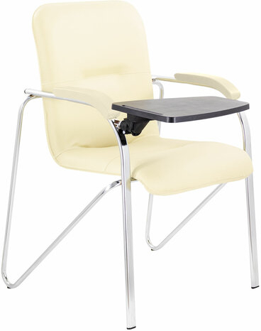 Кресло со столом BRABIX &quot;Samba CF-108 BOX-2&quot;, хром каркас, кожзам бежевый, разобрано, 533219