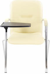 Кресло со столом BRABIX &quot;Samba CF-108 BOX-2&quot;, хром каркас, кожзам бежевый, разобрано, 533219