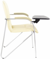 Кресло со столом BRABIX &quot;Samba CF-108 BOX-2&quot;, хром каркас, кожзам бежевый, разобрано, 533219