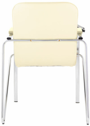 Кресло со столом BRABIX &quot;Samba CF-108 BOX-2&quot;, хром каркас, кожзам бежевый, разобрано, 533219