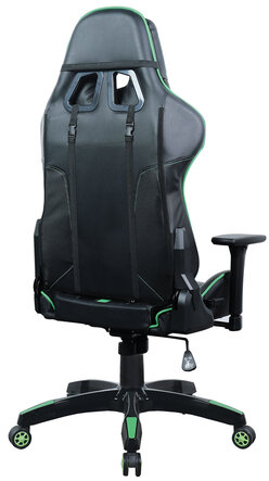 Кресло компьютерное BRABIX &quot;GT Carbon GM-120&quot;, две подушки, экокожа, черное/зеленое, 531929