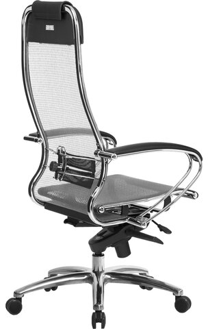 Кресло офисное МЕТТА &quot;SAMURAI&quot; S-1.04, сверхпрочная ткань-сетка, серое