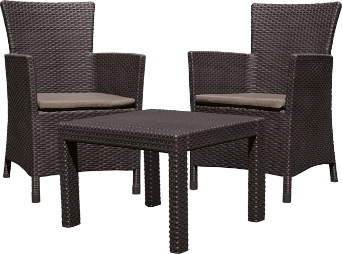 Комплект садовой мебели из ротанга Розарио балкон (Rosario balcony set) коричневый