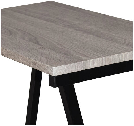 Стол на металлокаркасе BRABIX &quot;LOFT CD-004&quot;, 1200х535х1110 мм, 3 полки, цвет дуб антик, 641219