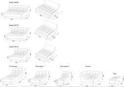 Диван угловой Босфор 175+ОТТ+С+П1+ПУФ