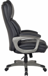 Кресло BRABIX PREMIUM Regal EX-557, НАГРУЗКА до 150кг., пружинный блок, экокожа, черный, 532945